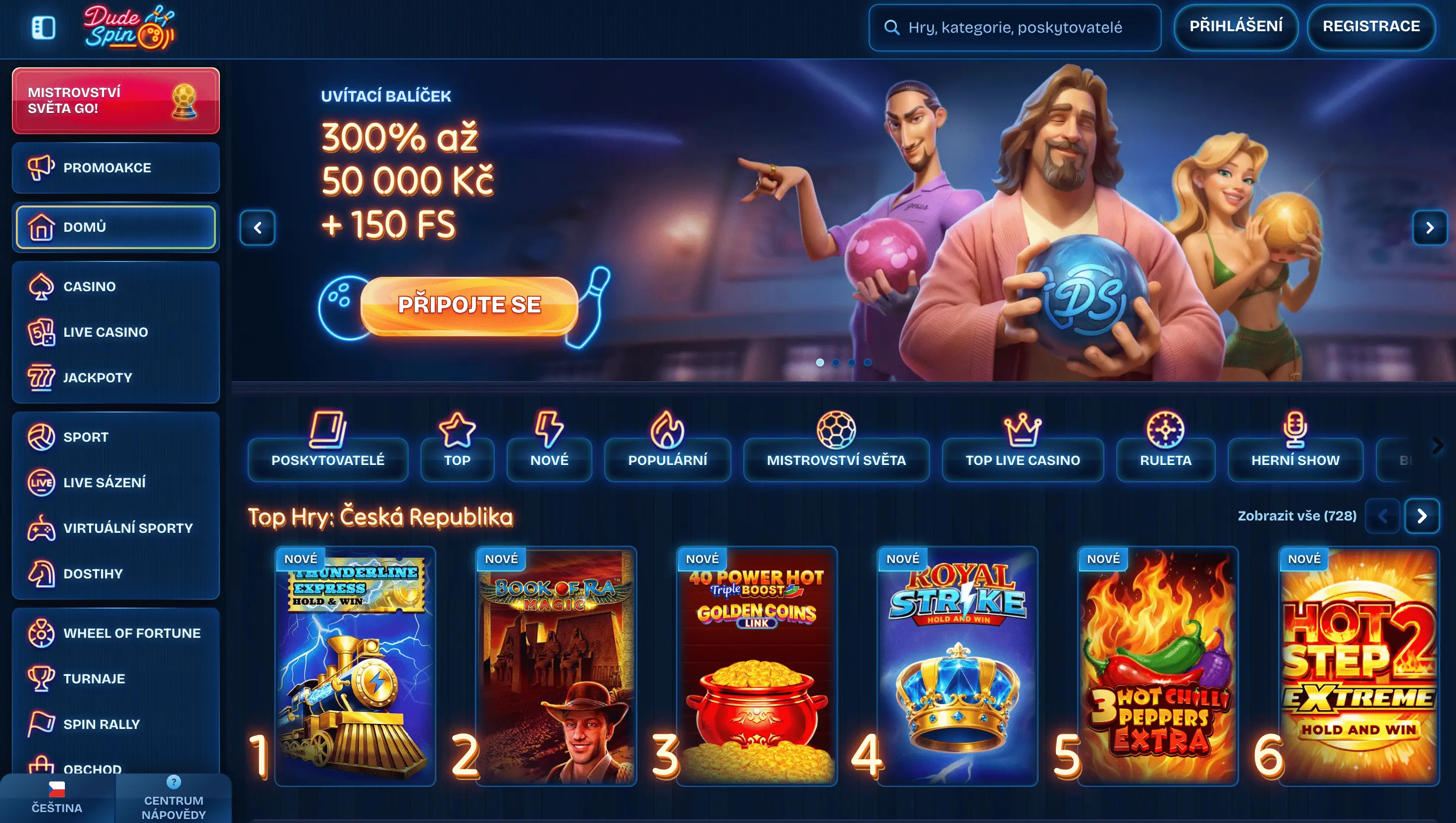 Dudespin Casino – domovská stránka